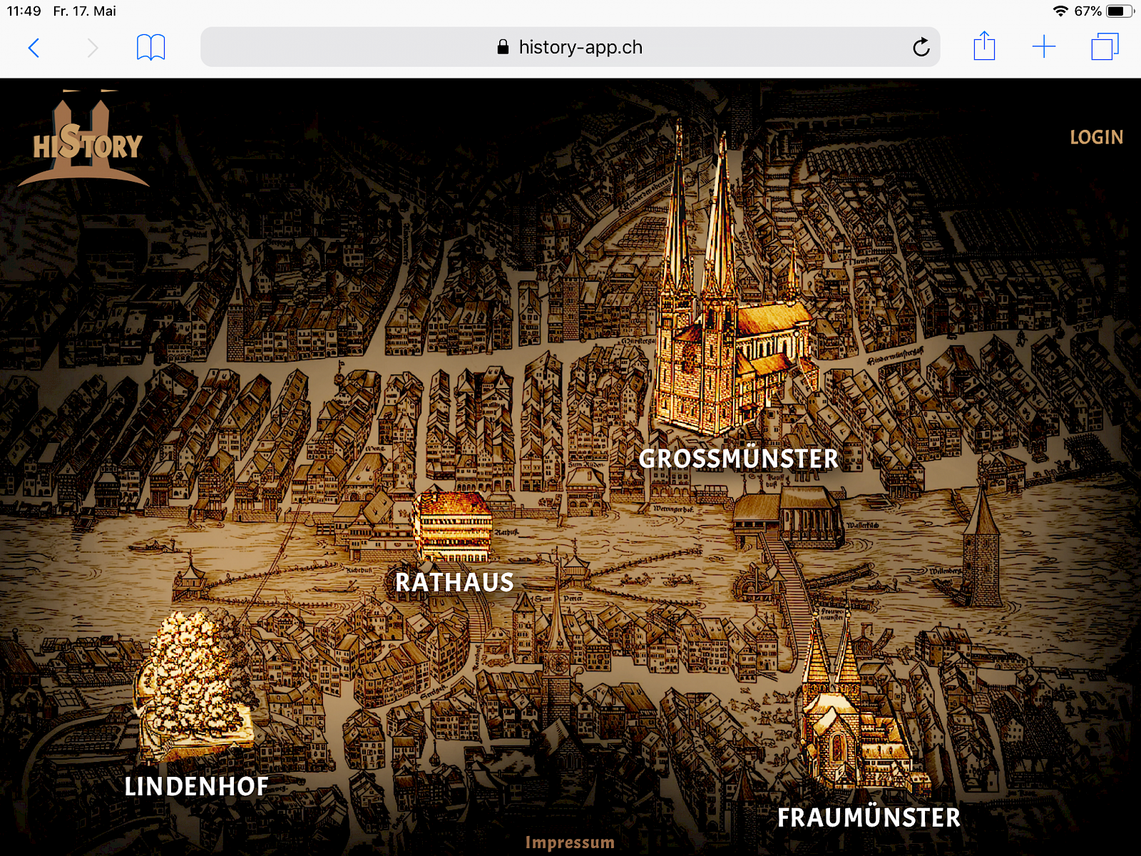 hiStory - Eine Lern Web-App vermittelt Primarschülern die Geschichte des Zürcher Mittelalters