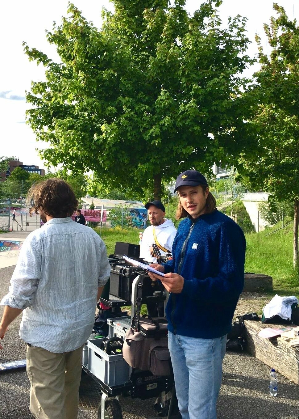 Hatte noch Zeit für ein Foto: Len Hirsbrunner auf Dreh mit der Filmproduktionsfirma Shining.